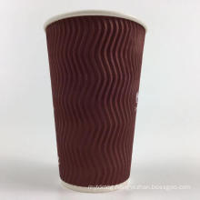 Paper Double Ripple Cup for Coffee and Tea and Hot Drinks